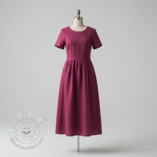 Ľan predpraný STONEWASHED PREMIUM bordeaux