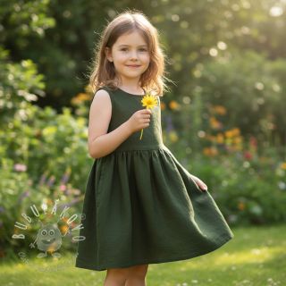 Ľan predpraný 170 g army green