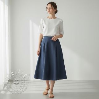 Ľan predpraný indigo