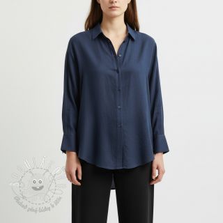 Ľan predpraný indigo