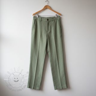 Ľan predpraný old green