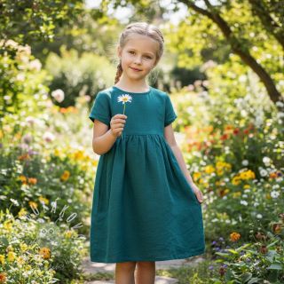 Ľan predpraný dark cyan