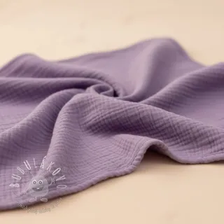 Dvojitá gázovina/mušelín dark lilac
