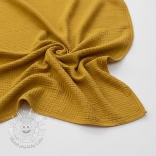 Dvojitá gázovina/mušelín dark ochre