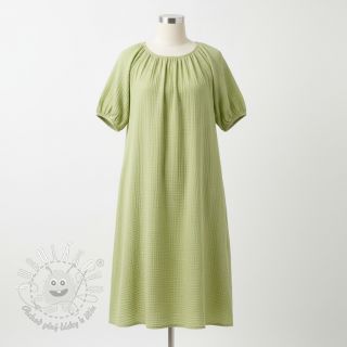 Dvojitá gázovina/mušelín soft green