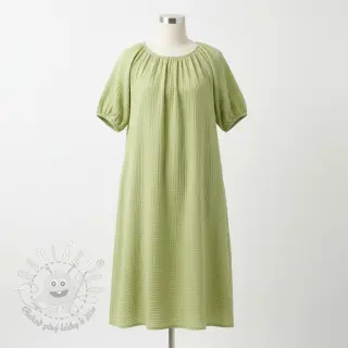 Dvojitá gázovina/mušelín soft green