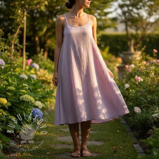 Dvojitá gázovina/mušelín soft lilac ORGANIC