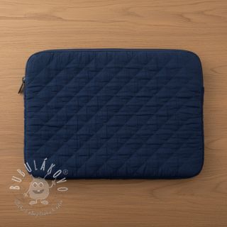 Dvojitá gázovina/mušelín QUILT navy