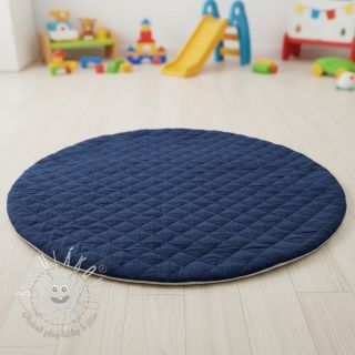 Dvojitá gázovina/mušelín QUILT navy