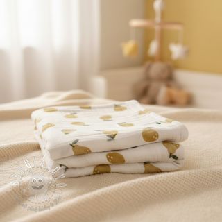 Dvojitá gázovina/mušelín Pears design B digital print