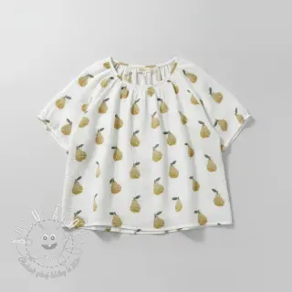 Dvojitá gázovina/mušelín Pears design B digital print
