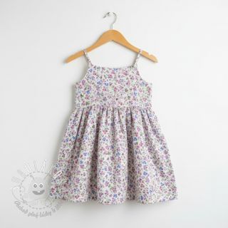 Dvojitá gázovina/mušelín Flower Michaela off white digital print