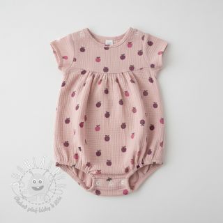 Dvojitá gázovina/mušelín Fruits apple soft rose