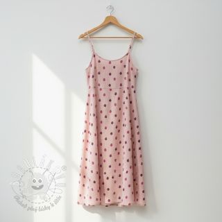 Dvojitá gázovina/mušelín Fruits apple soft rose