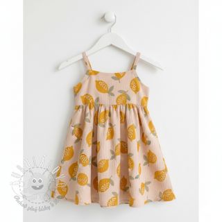 Dvojitá gázovina/mušelín Lemons sand