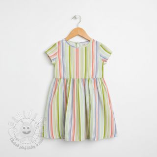 Dvojitá gázovina/mušelín Beach Stripe green