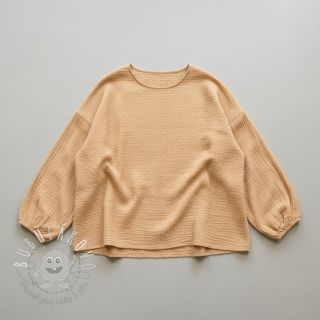 Dvojitá gázovina/mušelín DOBBY camel