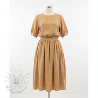 Dvojitá gázovina/mušelín DOBBY camel