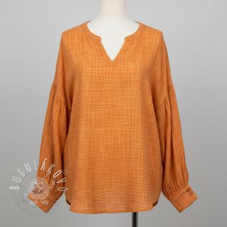 Dvojitá gázovina/mušelín Vintage orange