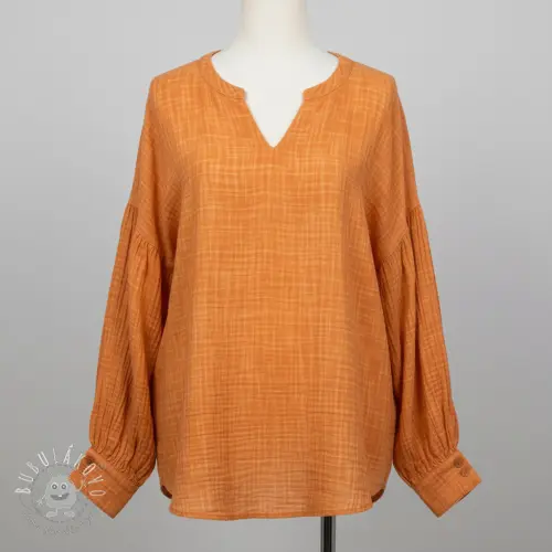 Dvojitá gázovina/mušelín Vintage orange