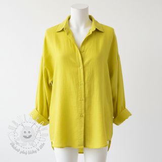 Dvojitá gázovina/mušelín Vintage neon yellow