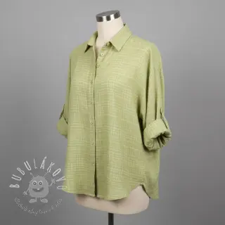 Dvojitá gázovina/mušelín Vintage lime