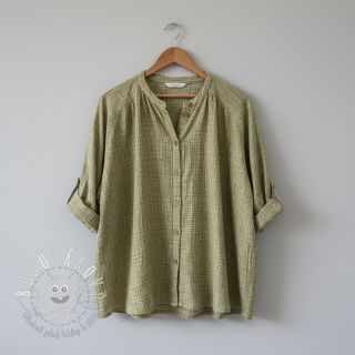Dvojitá gázovina/mušelín Vintage khaki
