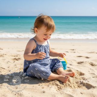 Dvojitá gázovina/mušelín JACQUARD Anchor 2-side faded gray navy