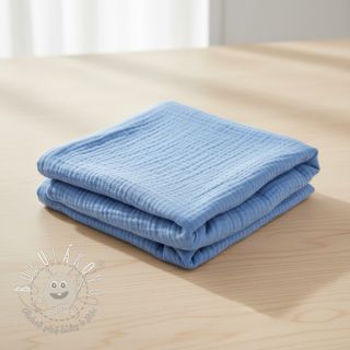 Dvojitá gázovina/mušelín royal blue