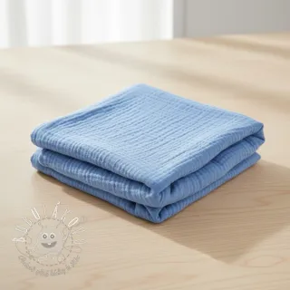 Dvojitá gázovina/mušelín royal blue