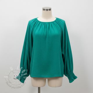 Dvojitá gázovina/mušelín dark teal