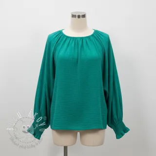 Dvojitá gázovina/mušelín dark teal