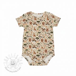 Dvojitá gázovina/mušelín Safari buddys design E digital print