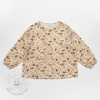 Dvojitá gázovina/mušelín Little farm animals design C digital print