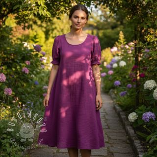 Dvojitá gázovina/mušelín cyclaam ORGANIC