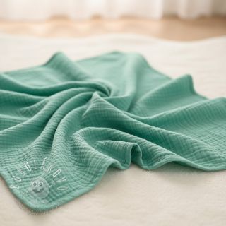 Dvojitá gázovina/mušelín peppermint ORGANIC