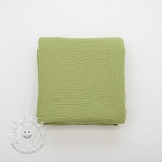 Dvojitá gázovina/mušelín old lime ORGANIC