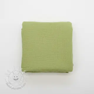 Dvojitá gázovina/mušelín old lime ORGANIC