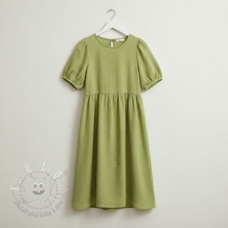 Dvojitá gázovina/mušelín old lime ORGANIC