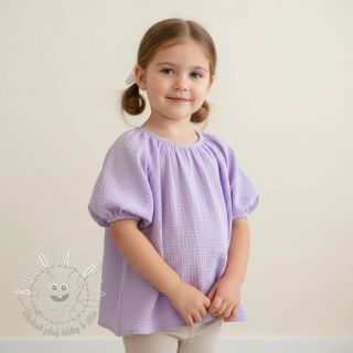 Dvojitá gázovina/mušelín bright violet ORGANIC