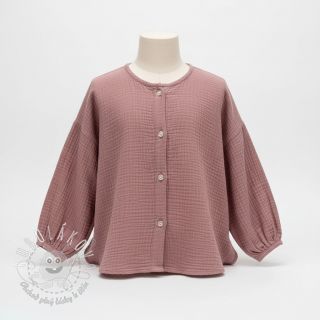 Dvojitá gázovina/mušelín light lilac ORGANIC