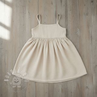 Dvojitá gázovina/mušelín light sand ORGANIC