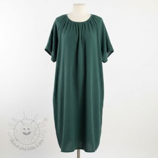 Dvojitá gázovina/mušelín old green ORGANIC