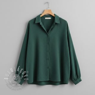 Dvojitá gázovina/mušelín old green ORGANIC