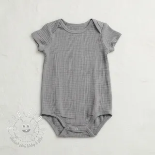 Dvojitá gázovina/mušelín grey ORGANIC