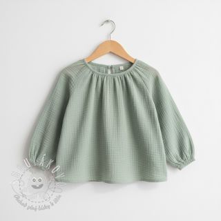 Dvojitá gázovina/mušelín dark mint ORGANIC