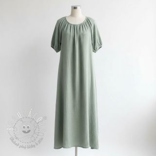 Dvojitá gázovina/mušelín dark mint ORGANIC