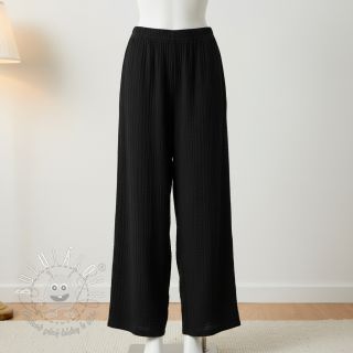 Dvojitá gázovina/mušelín black ORGANIC