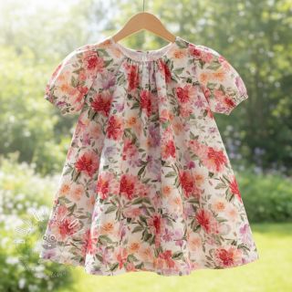 Dvojitá gázovina/mušelín Sunny flowers digital print