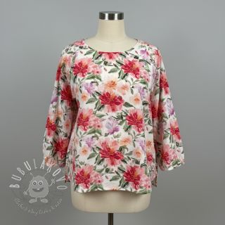 Dvojitá gázovina/mušelín Sunny flowers digital print